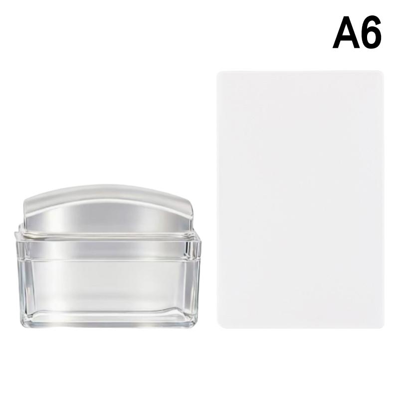 Transparent Nail Seal With Scraper Erasable French Nails Stamp Template Printing Tool Nail Polish Stamping Manicure Tool
