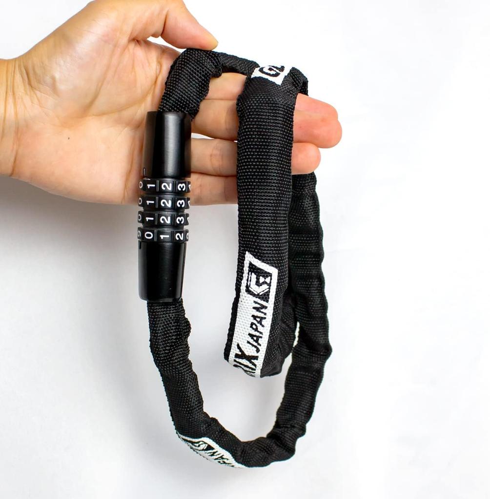 GORIX Bicycle Chain Lock with Compact Cloth Changeable for Road Cross Bike Lock Dial, 100cm, Lightweight, Storage, Durable, Portable, Anti-Theft,