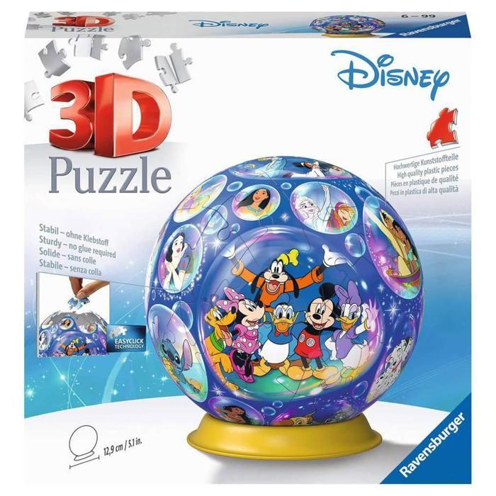 Puzzle 3d - ravensburger - disney - 72 pièces - intérieur - facile à assembler
