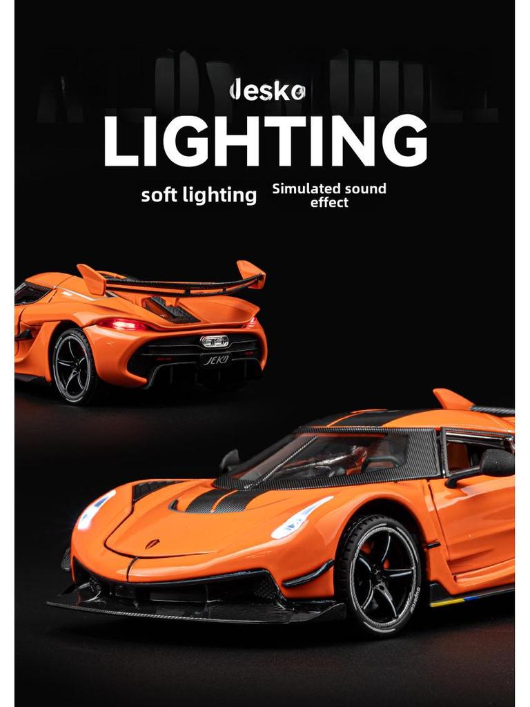 Koenigsegg 1:24 Alloy Supercar Model: Large Children's Toy & Collectible