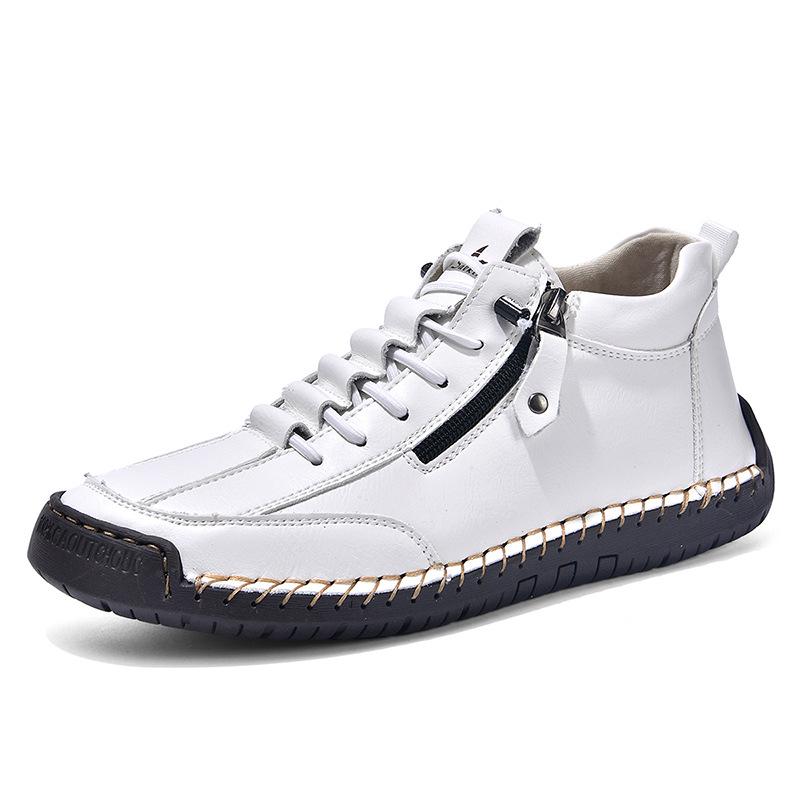 Men's Retro High-Top Casual Leather Shoes - Outdoor Style