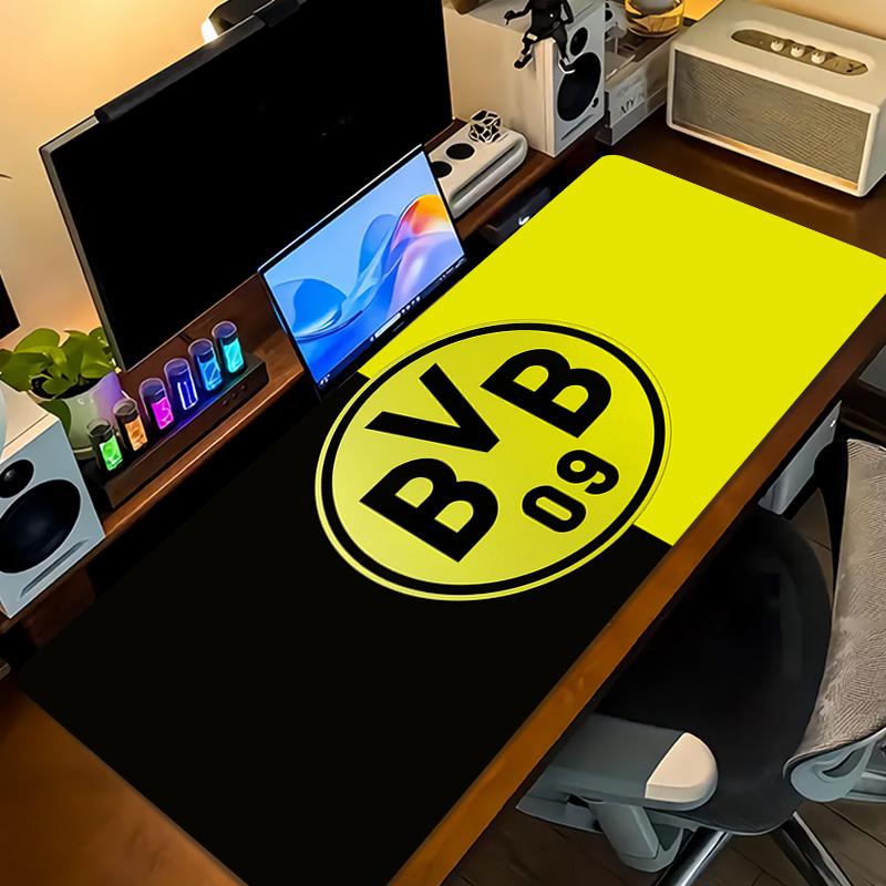 Poduszka z nadrukiem Borussia Dortmund Antypoślizgowa Mata pod mysz do laptopa/tabletu XXL Mata do gry na mini PC Z blokowaną krawędzią