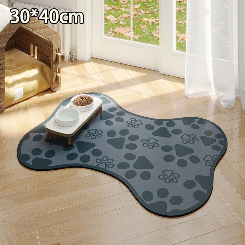Diatomaceous Mud Absorbent Pet Placemat For Food And Water Bowl With Waterproof Quick-Dry Rubber Backing Non-Slip Home Pet Mat