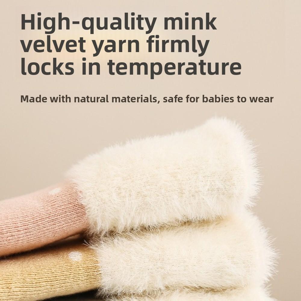 2 Pairs Thickened Warm Baby Winter Socks Breathable Newborn Socks Toddler Stockings  for 0-3 Years