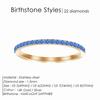Rhinestone Birthstone Stainless Steel Ring Luxury Jewelry Gift 12 Zodiac Sparkling Rings For Women Wholesale US5/6/7/8