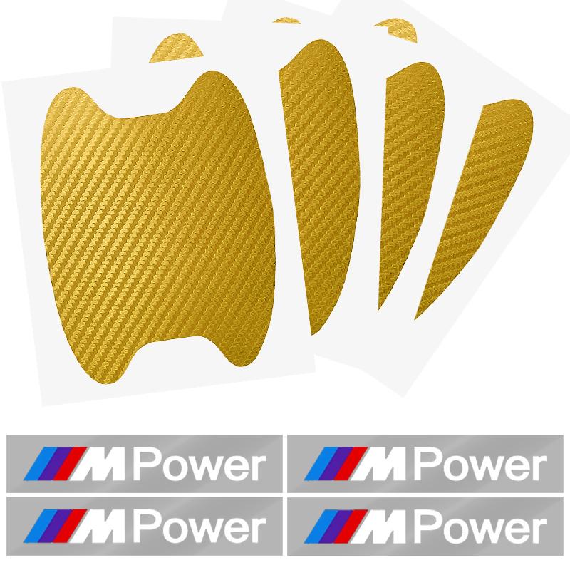 Car Door Sticker Carbon Fiber Scratches Auto Handle Protection Film For BMW M E34 E36 E60 E90 E46 E39 E70 F10 F20 F30 X5 X6 X1 M3 M5 M6 E71 F01 F87