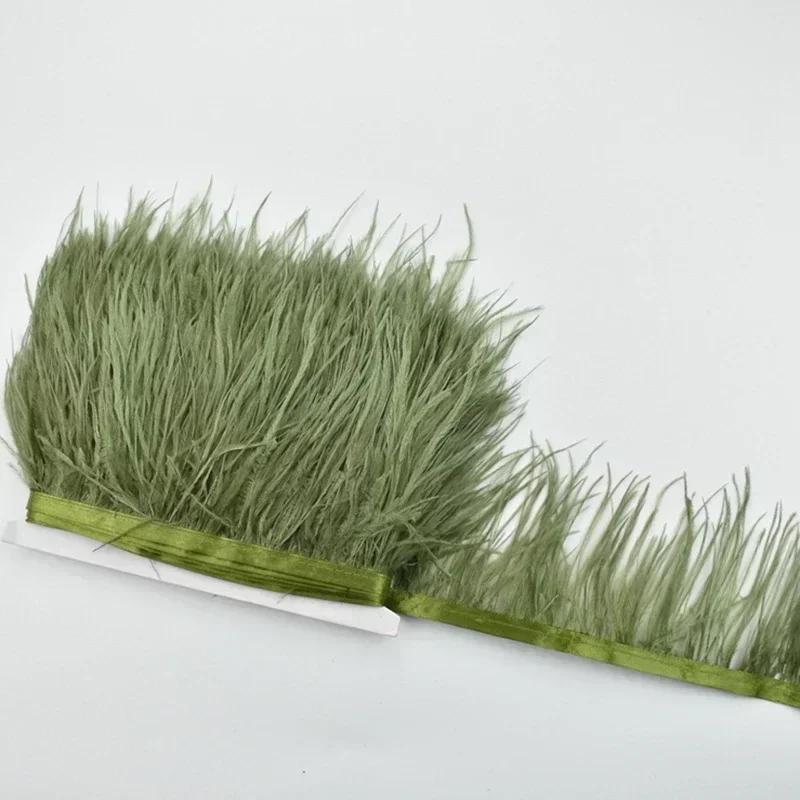 Peří 1 metrů Kůže Růžová Pštrosí Peří Lemování Lemování Šířka 8-10cm Černé Pštrosí Peří Stuha Oblečení Svatba Peří Dekorace