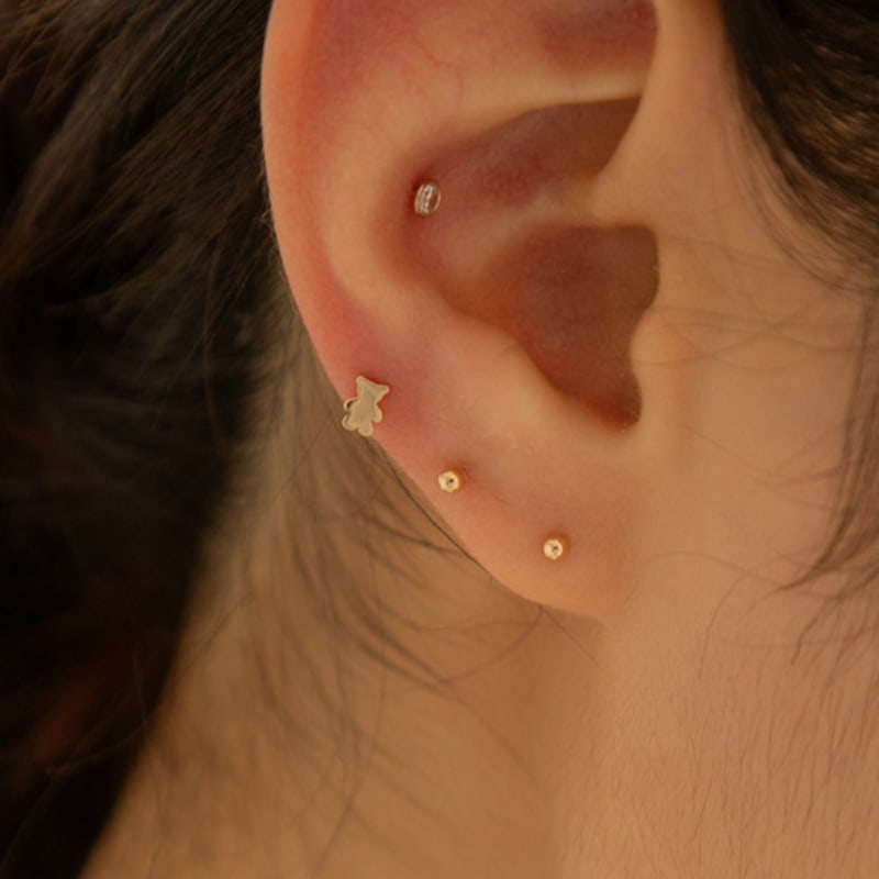 

LUNNE 14k BB Bear Piercing (14k Gold) #LFPI26 Gold (individual)