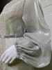 AB453 Puff Sleeve Cardigan: Elegant Long Dress & Robe Set with Hot Drill Accents