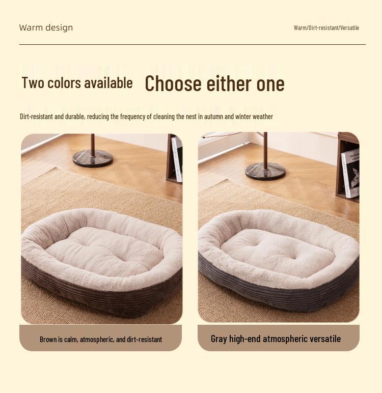 Spot Machine Washable Winter Warm Pet Bed - Soft, Cozy Nest for Cats & Dogs, Perfect for Deep Sleep