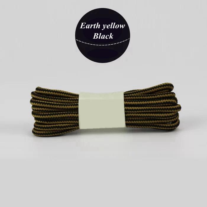 1Pair Round Boot Shoelaces Striped Sneakers Shoe Laces Boots Laces Shoes Strings Outdoor Walking Hiking Shoelace