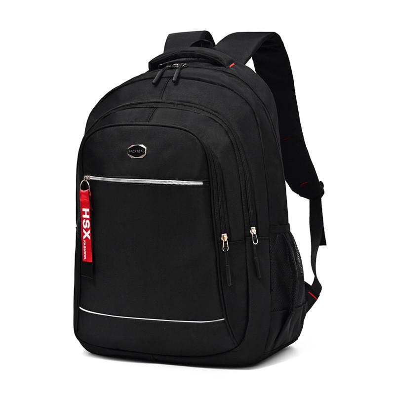 

Simple Letter Decoration Men Large Capacity Backpack For Business And Commuting чорний
