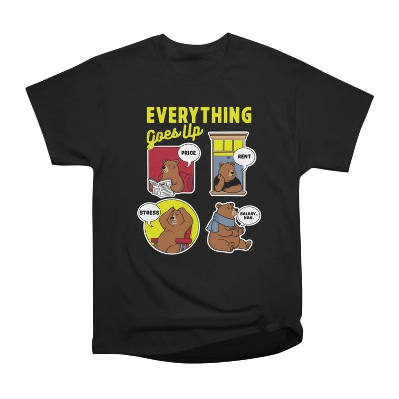 

Men Casual Shirts Short Sleeves EVERYTHING GOES UP Tees Oversized T-shirts XXXL чорний