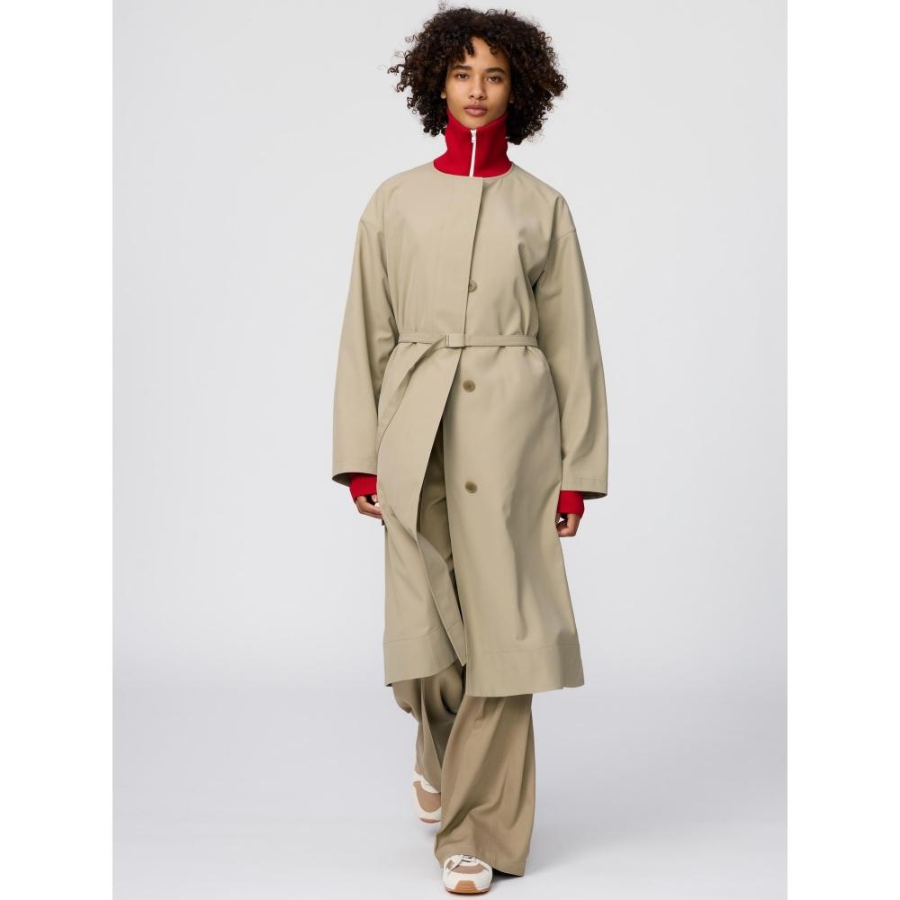 Uniqlo Japan Collarless Long Coat Relaxed Fit