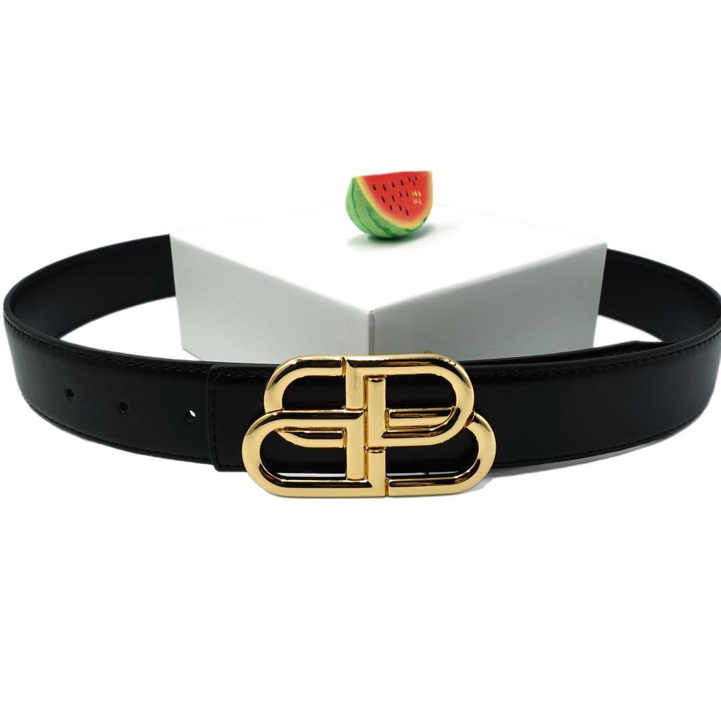 Unisex pásek 3,8 cm s hladkou vazbou - Módní a jednoduchý pasový pás v obchodním stylu