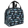 Sharks Pattern Print Insulated Lunch Bag The Nightmare Before Christmas Portable Thermal Cooler Lunch Box Container Tote Bags