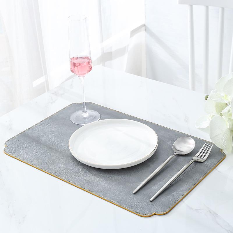 2.8mm Thick Leather Nordic Placemat - Luxury Tableware Mat for Home, Hotel, or Club.