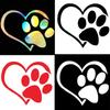 Love Heart Dog Paw Footprint Highly Reflective Sticker For Car Window Bumper Night Driving Warning Sign Reflector Animal Decal