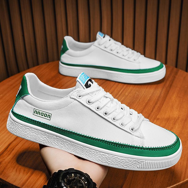 Men Canvas Shoes Casual Sneakers Fashion Lace Up Flat Comfortable Outdoor Footwear Skateboard Tenis Masculino Zapatillas Hombre