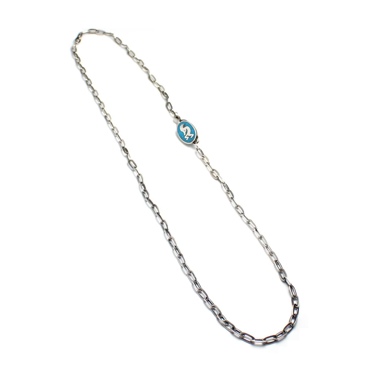 

Кокопелли Бирюза Цепочка Азуки Овальная Цепочка Ожерелье 3мм Хорошие Вибрации (58см)