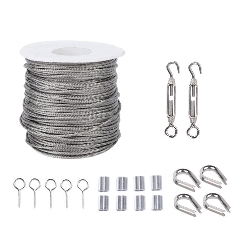 

Промышленный такелажный комплект: Трос из нержавеющей стали с покрытием для подъема и подвешивания