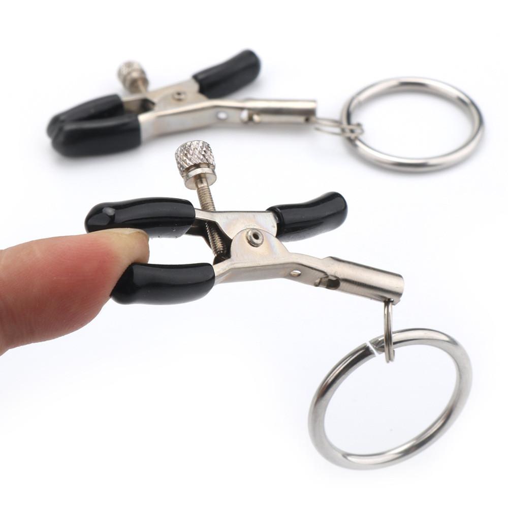 1Pairs Flirting Metal Fantasy Nipple Clamp with Chain Bdsm Bondage Breast Massage Clip