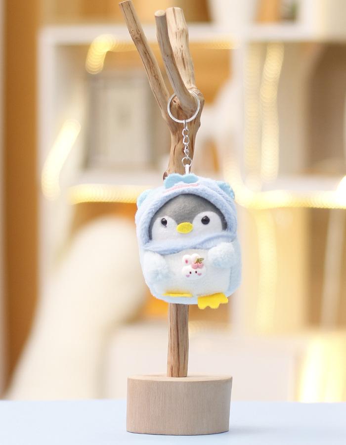 

Penguin Animal Cute Plush Keychain With Short Pile Fabric For Gift Decoration синий