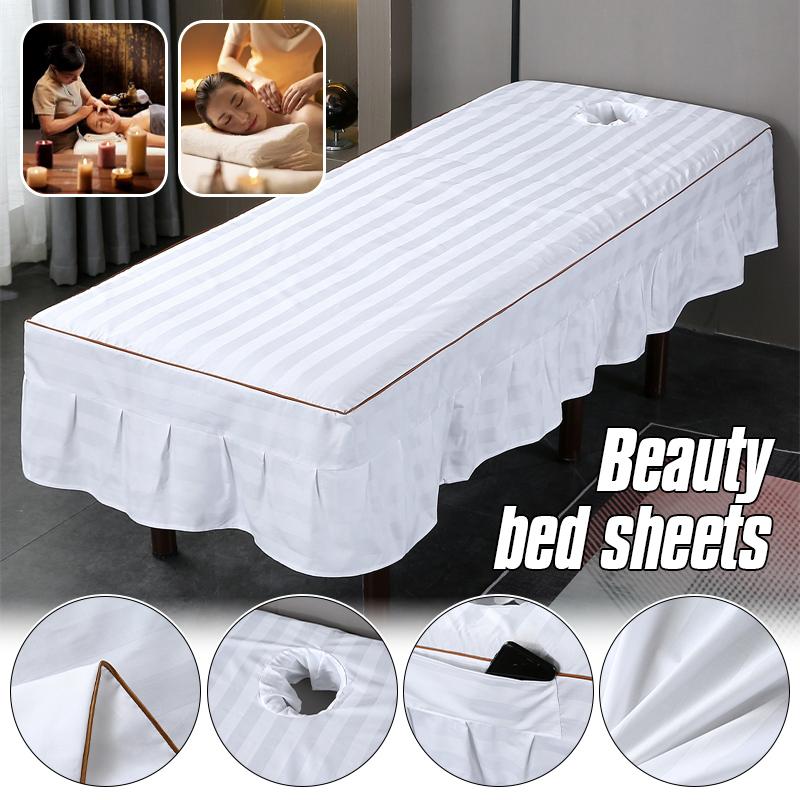 SPA Treatment Massage Table Bed Cover Physiotherapy Beauty Salon Mattress Sheet With Face Hole Bedspread Cover Bed Sheet