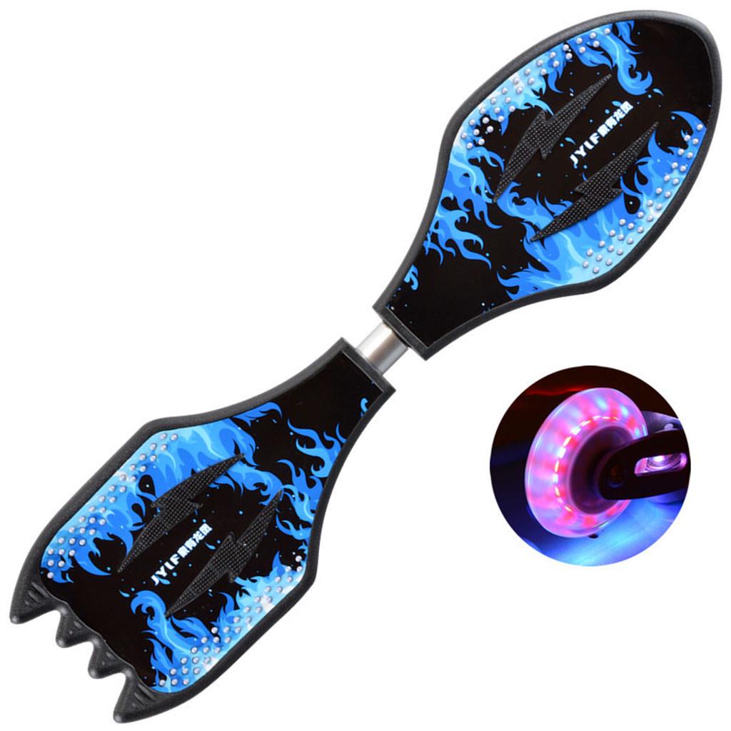 

Змеиная доска, доска-кастер, 2 колеса Twistys для детей, подростков, взрослых, ракетная доска синий