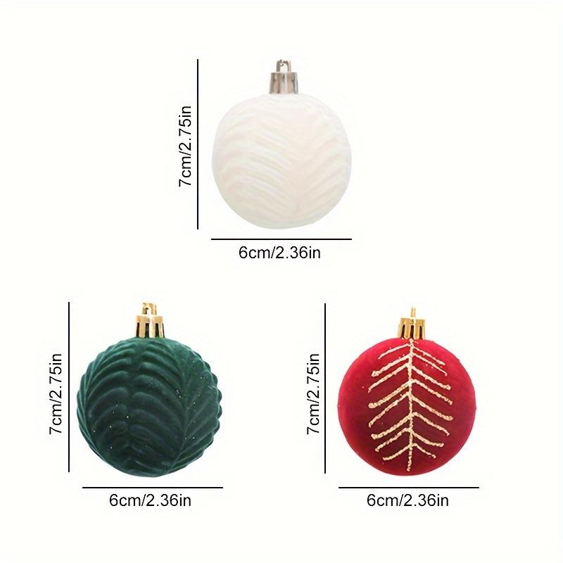 6 Pieces Valentine's Day Ball Plush Ball Decorations - Red, White and Green Hanging Ball Decorations - Valentine's Day Decorations Valentine's Day