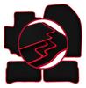 Velours-Fußmatten mit rotem Rand für: Suzuki Vitara II FL SUV (2018-)