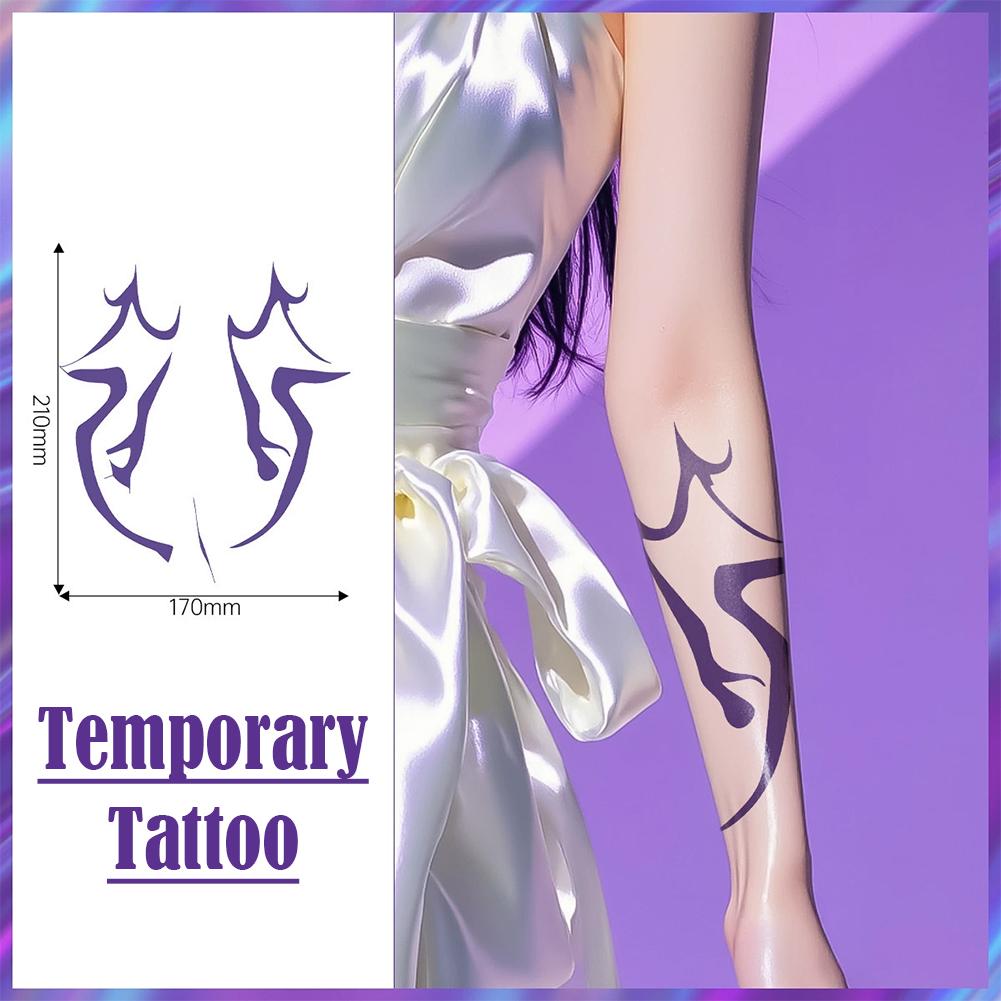 For Kpop Demon HUNTERIX Tattoo Stickers Sajaa Boys Dark Cosplay Body Tattoo Stickers Set Kid Birthday Party Gifts Cosplay Props