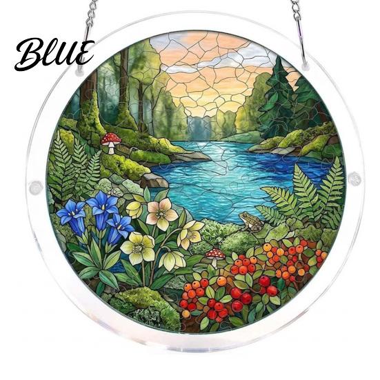 Hanging Window Decoration Acrylic Puzzle Suncatcher Stained Glass Ornaments DIY Jigsaw Sun Handmade Art Catcher Kit for Home Garden Decor