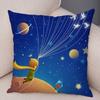 Little Prince Cushion Cover Decor France Anime Cartoon Print Pillow Case for Sofa Home Children Room Soft Plush Throw Pillowcase
