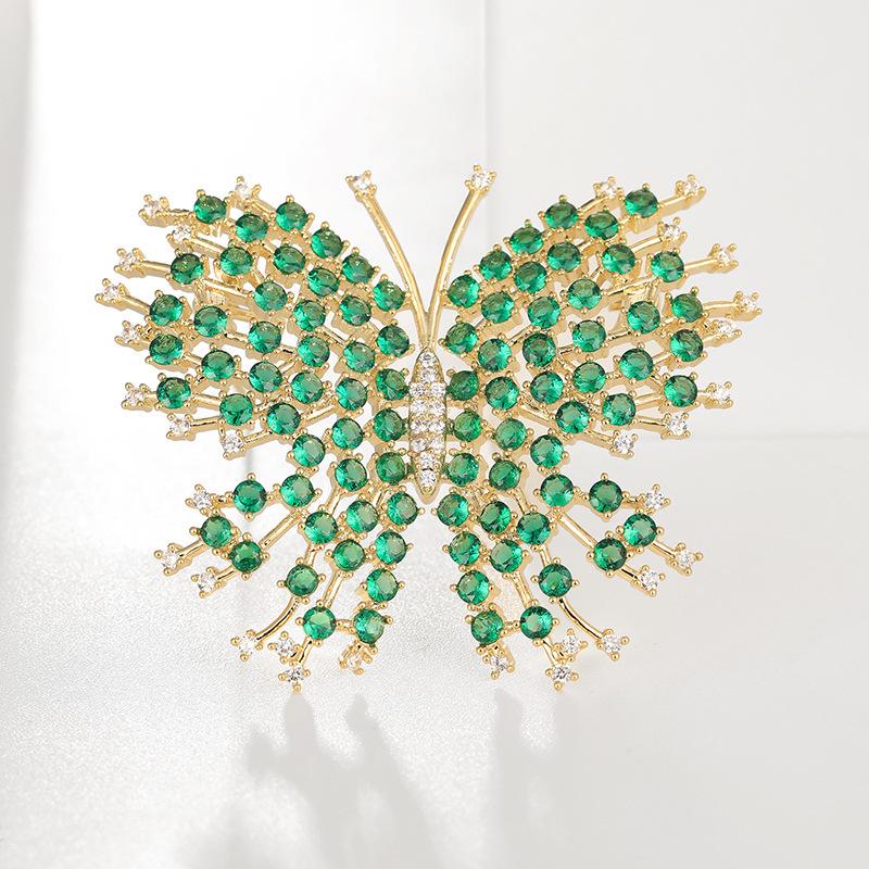 Bo Xin Yun Luxury Zirconia Butterfly Brooch: Elegant Suit Accessory and Gift Pin