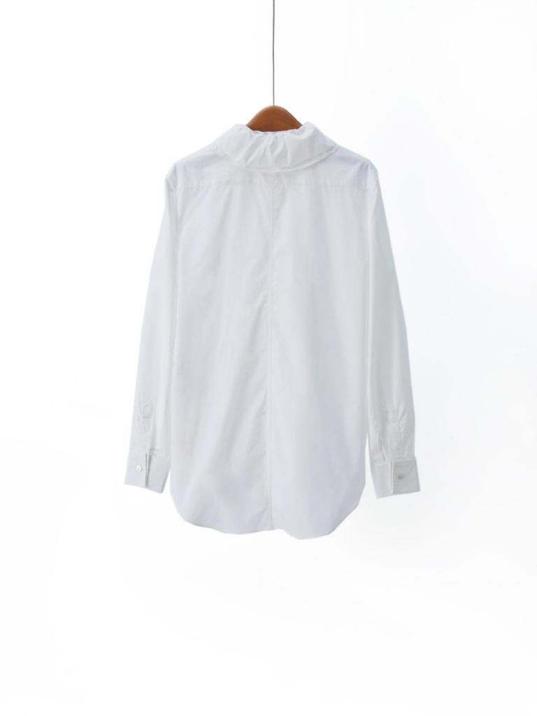 French Elegance | D Brand Spring 26: 100% Poplin Cotton Ruffle Trim Long Sleeve Shirt
