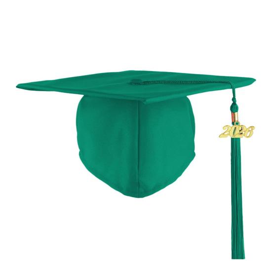 Studentmössa 2026 Examenshatt Slät Yta Fyrkantig Krona Design Examenshatt med Guldtofs Årsinredning