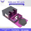 Large Capacity Windowed Card Box 260+ with Drawer for TCG Storage (Three Kingdoms Kill, Pokemon, Yu-Gi-Oh)