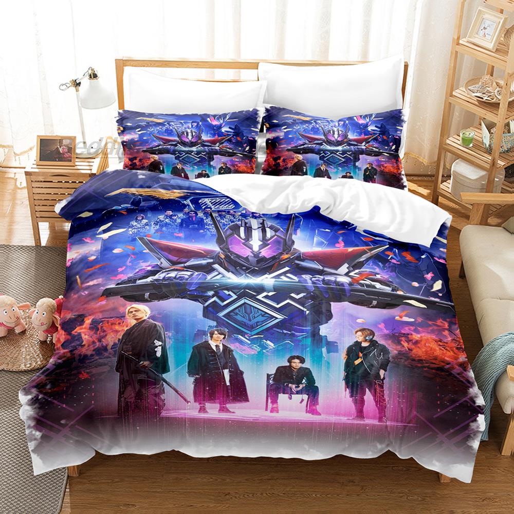 Kamen Rider Zero-One Bedding Set Single Twin Full Queen King Size Bed Set Aldult Kid Bedroom Duvetcover Sets 3D Print Anime