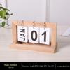 Creative Wooden Flip-Page Perpetual Desktop Calendar – INS Style, Simple Disassembly, Ideal for Office Decor.