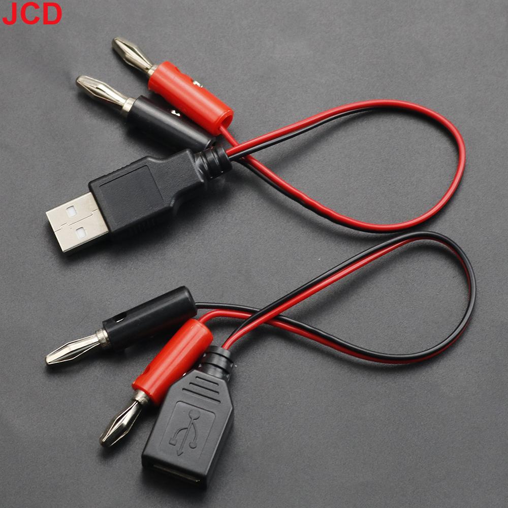 JCD 1piece USB to 4MM Banana Plug Test Cable USB Male/Female To Banana Head Connection Cable A Female Charging Cable