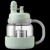 Beiding Portable Tea Infuser Glass Bottle with Straw, 600ml