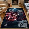 "Demon Warrior in Moonlit Forest" Patterned carpet, non slip mat suitable for living room and bedroom sofas