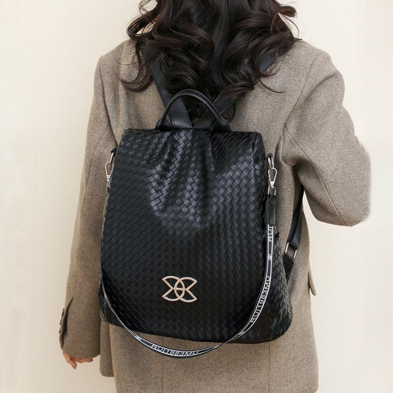 Trendy Nylon Woven Women's Backpack 2024 New Casual Outdoor Ladies Travel Bag Lightweight High Capacity Travel Shopping Shoulders Bag Girl Friend Gift
