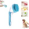 Haustier-Badebürste, 2-in-1 Hundebadebürste mit integriertem Shampoo-Spender, Haustier-Waschbürste zum Baden von Hunden, Fellpflege-Massagebürste für Hunde mit langem und kurzem Fell