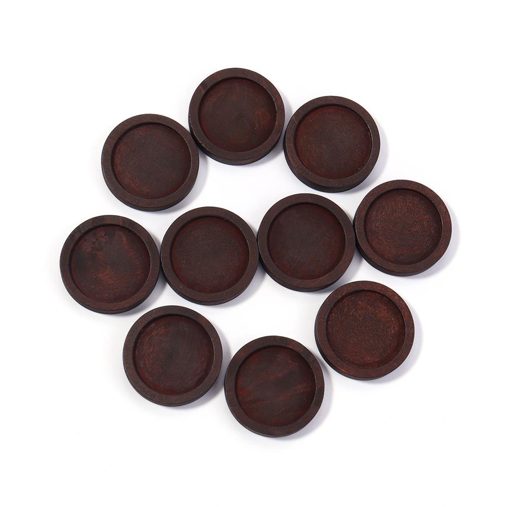 

10pcs Wooden Cabochon Base Vintage Round Bezel Cameo Setting Blank Tray For Jewelry Making DIY Charms Necklace Pendants Supplies 12mm