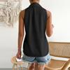 Women's Button Up Shirt Sleeveless Basic Casual Solid Color Summer Shirt Top