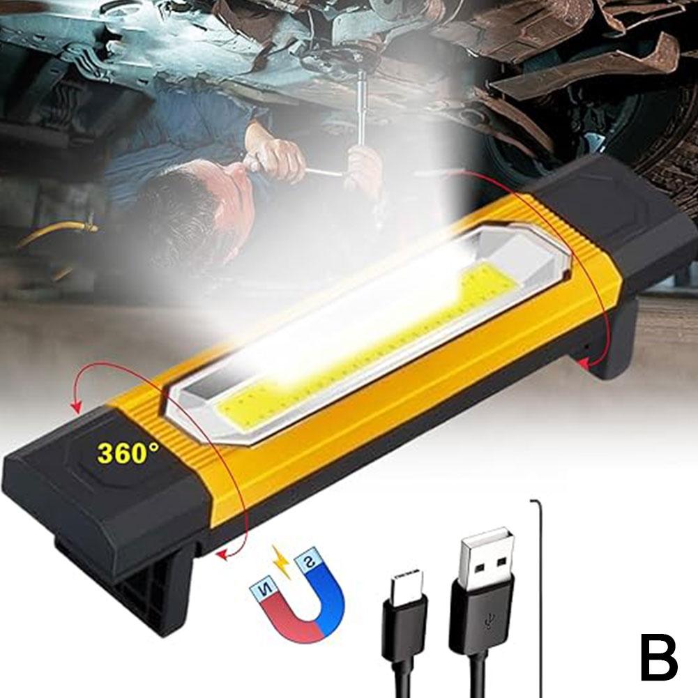 Rechargeable Powerful COB LED Work Light Car Garage Mechanic Lamp USB Flashlight Magnetic Torch Emergency Light Warning Light
