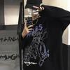 Harajuku Casual Frauen T-shirts Schwarz Gothic Cartoon Vintage Print Street Baggy Lose Hip Hop Paar Langarm T Shirts Frauen