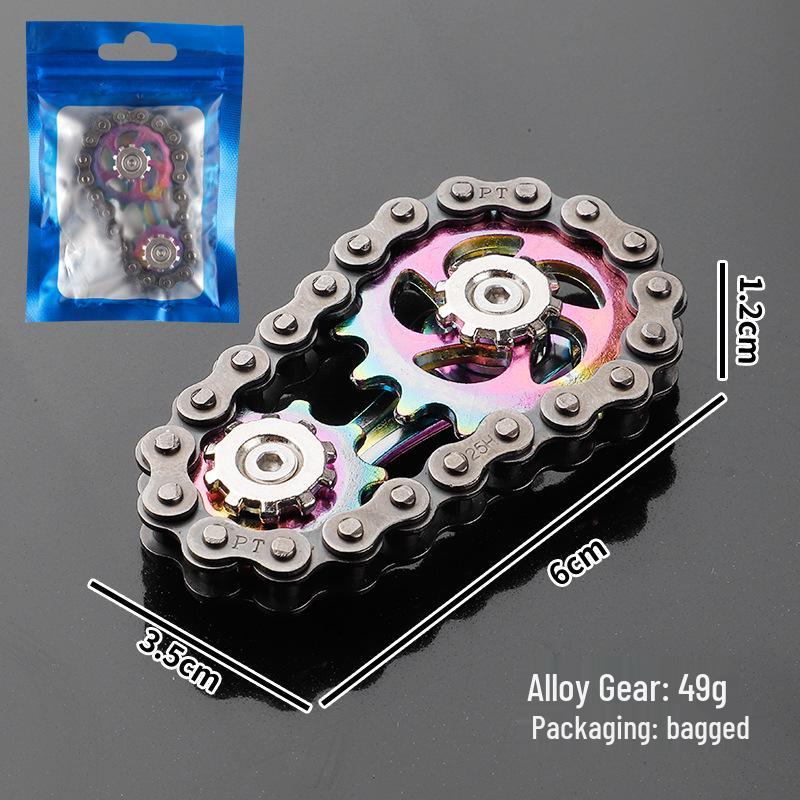 Cross-Border Alloy Gear Fidget Spinner: Adult Decompression Toy